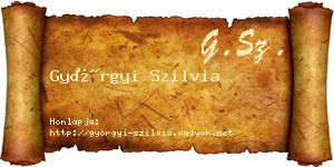 Györgyi Szilvia névjegykártya
