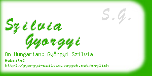 szilvia gyorgyi business card